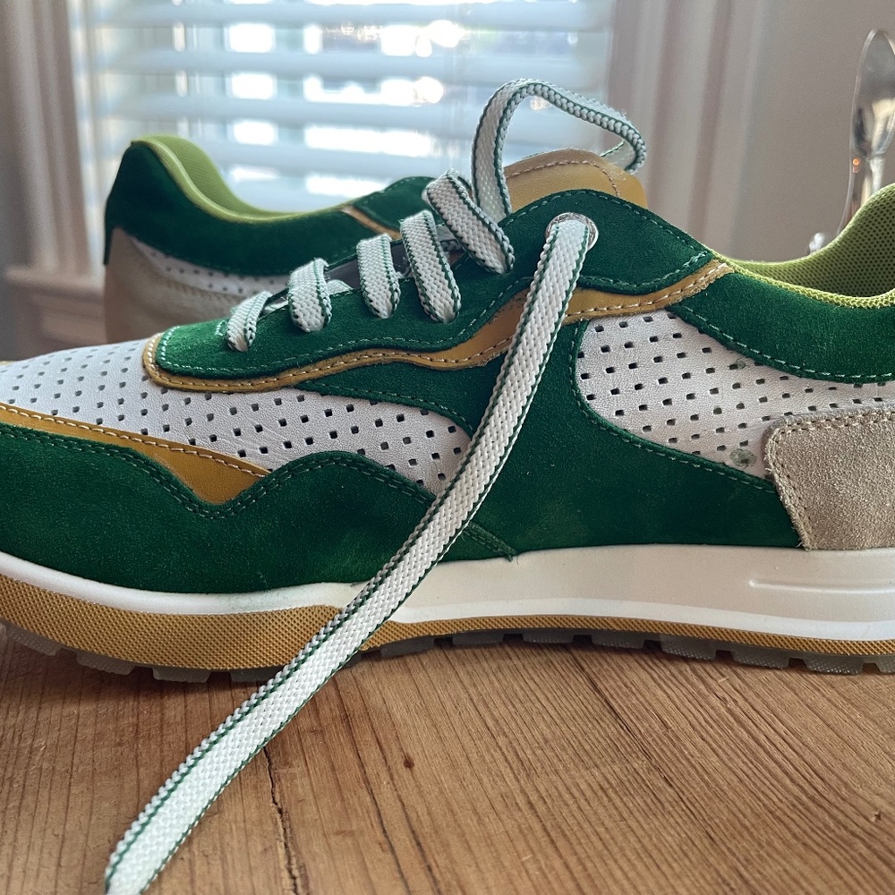 Italian leather sneakers men's/womens Exton multicolored EU size 42 NWOT